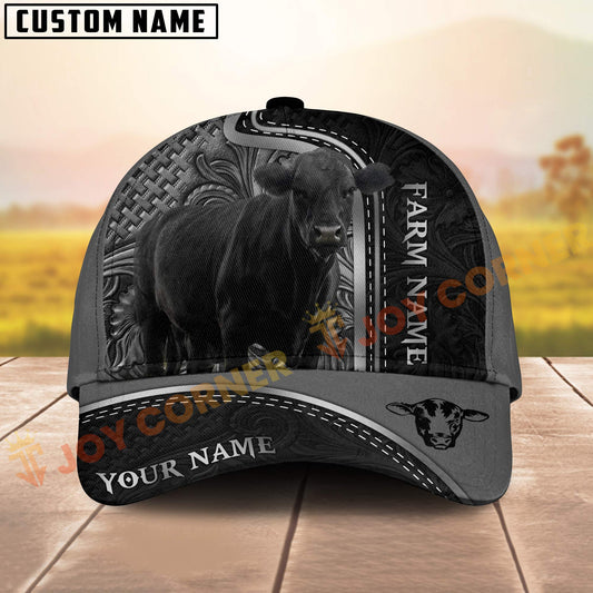 Gorustics Black Aungus Black Engraved On Farm Customized Name 3D Classic Cap