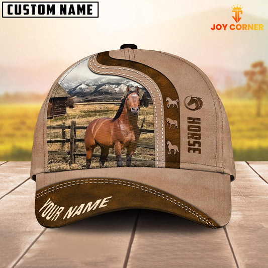 Gorustics Horse Custom Name Light Brown Cap