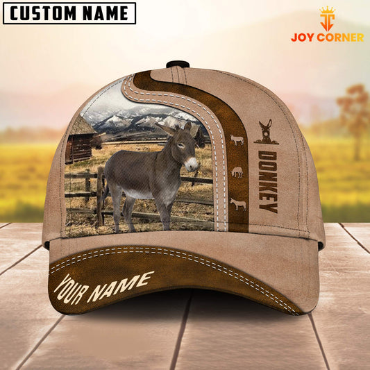 Gorustics Donkey Custom Name Light Brown Cap