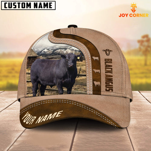 Gorustics Black Angus Custom Name Light Brown Cap