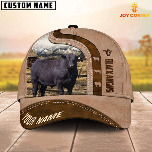 Gorustics Black Angus Custom Name Light Brown Cap