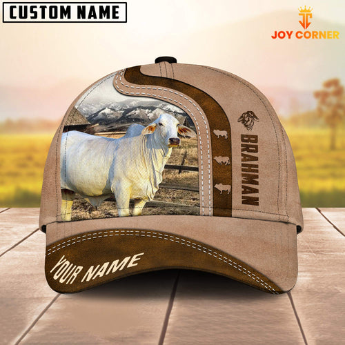 Gorustics Brahman Custom Name Light Brown Cap