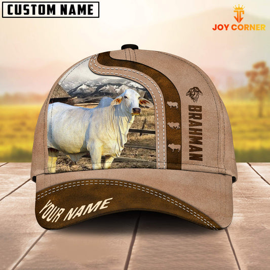 Gorustics Brahman Custom Name Light Brown Cap