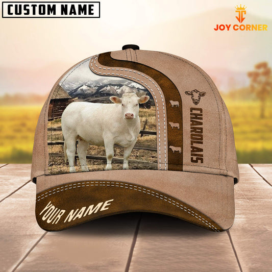 Gorustics Charolais Custom Name Light Brown Cap