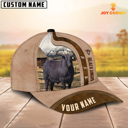 Gorustics Black Angus Custom Name Light Brown Cap