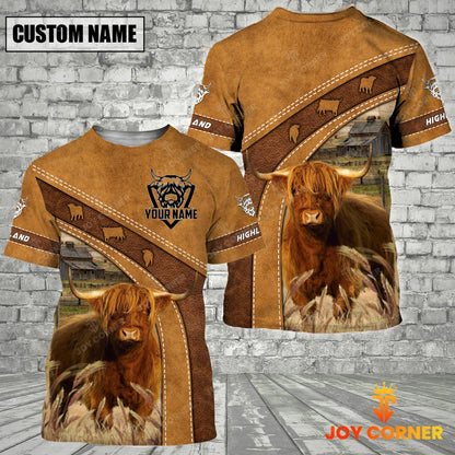 Gorustics Personalized Name Farm Highland Cattle Hoodie TT1