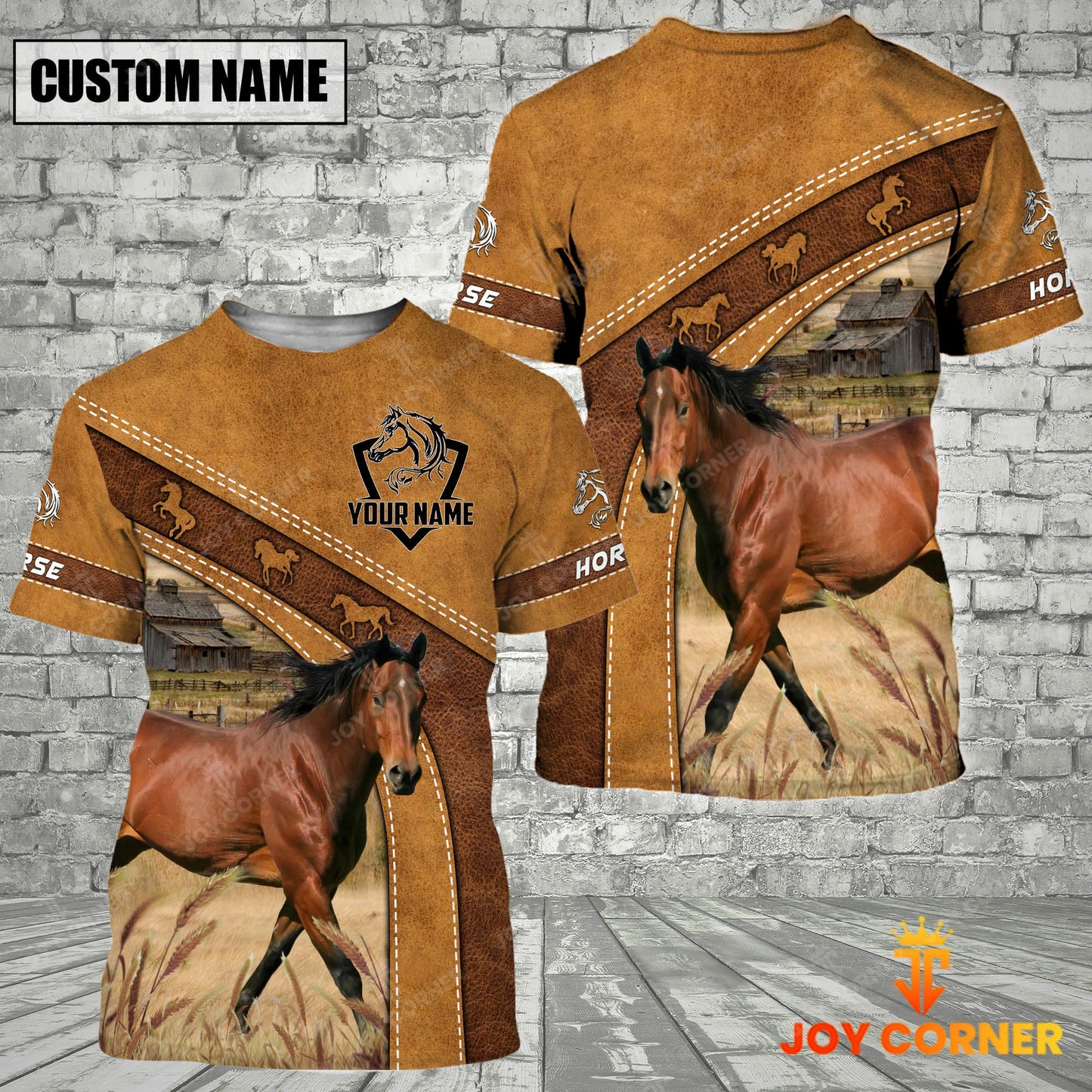 Gorustics Horse 3D Customized Name - Farm Name Hoodie