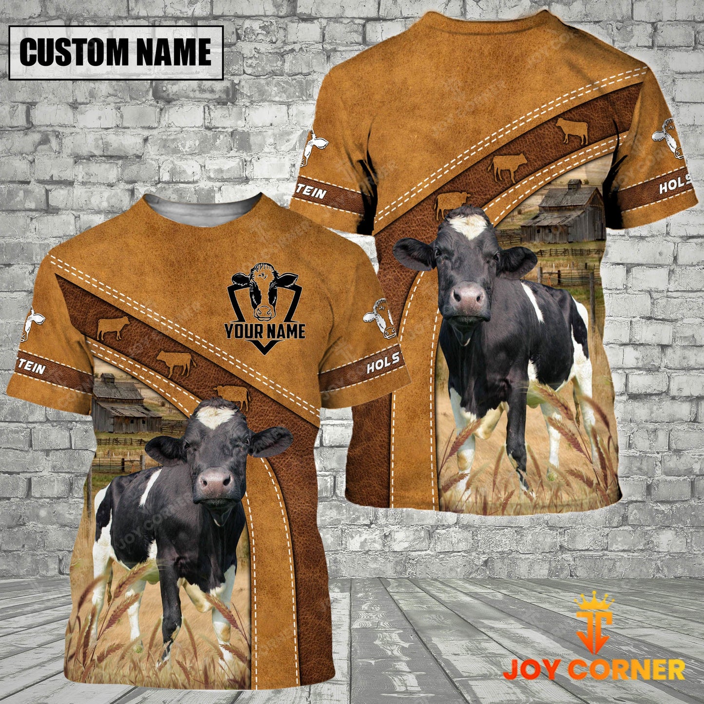Gorustics Personalized Name Farm Holstein Cattle Hoodie TT6